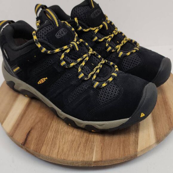 KEEN Men\'s Headout Waterproof Hiking Shoes Size 9.5 Black Yellow main image 5